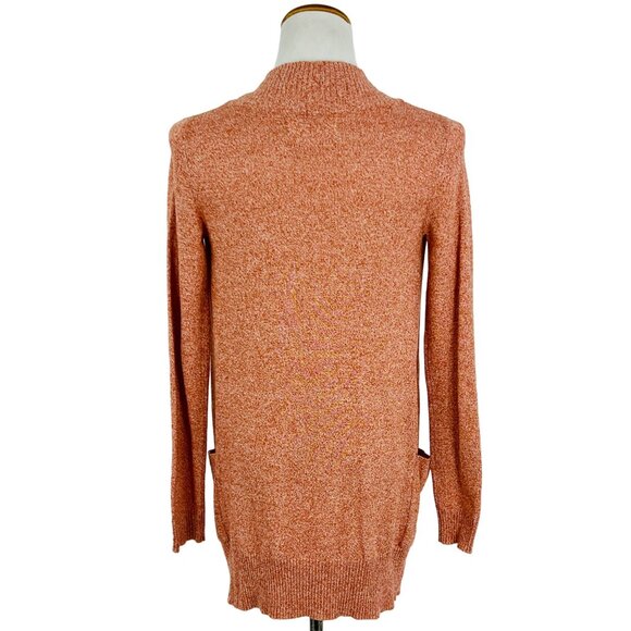 Urban Outfitters Burnt Orange Open Front Ribbed Knit Cardigan Sweater • Cozycore - Picture 8 of 15